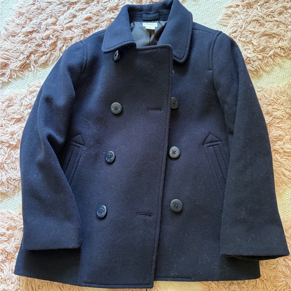 Crewcuts navy pea coat size S 6/7